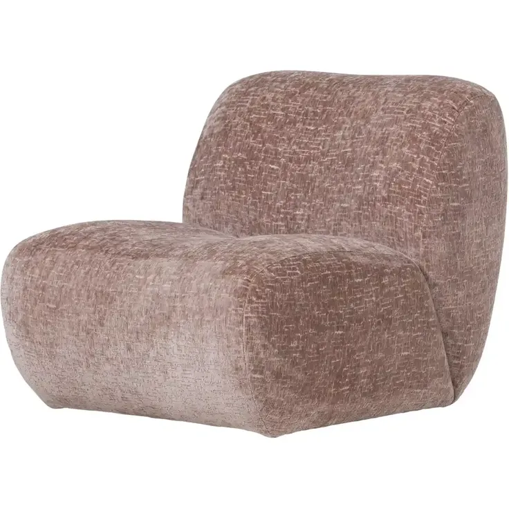 Sessel Nomu - Craquelé Samt Hellrosa