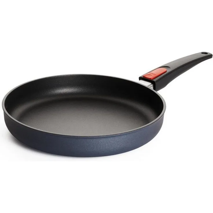 Woll Diamond Lite Flachpfanne - Induktiv -, Ø 26 cm, 5 cm hoch, mit abnehmbarem Stiel - Geeignet für alle Herdarten, Aluguss, backofenfest, anthrazit