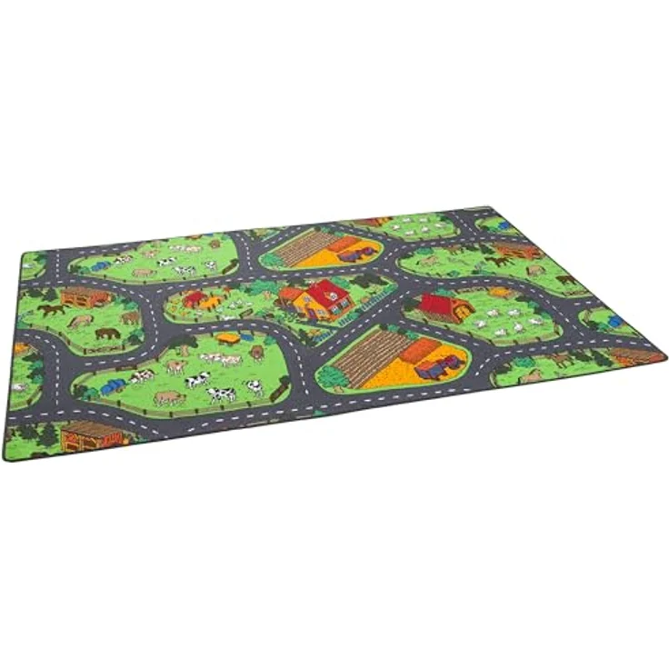 Snapstyle Kinder- und Spielteppich, 100% Polyamid, Bauernhof, 80x160 cm – Bild 5