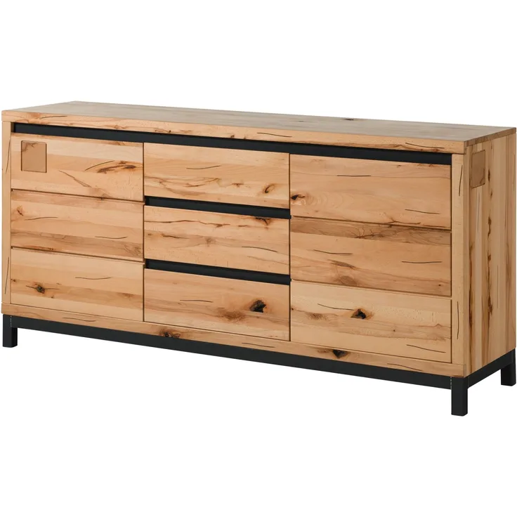 Sideboard Kernbuche 175 x 45 x 85 natur geölt VILLANDERS #109