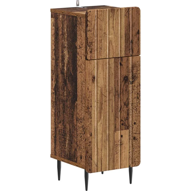 vidaXL 3-teiliges Badezimmer-Schranksystem ZWOLLE 3 stk. Altholz 3418006 – Bild 3