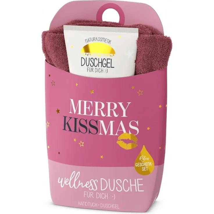 Wellnessdusche Geschenkset Duschgel Handtuch la vida Weihnachten Kiss 1081291