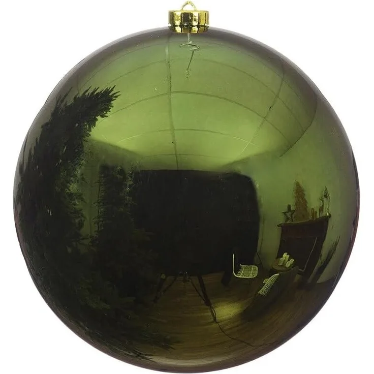 Große Weihnachtskugel 20 cm Grün Wetterfeste XL Christbaumkugel Außen und Innen