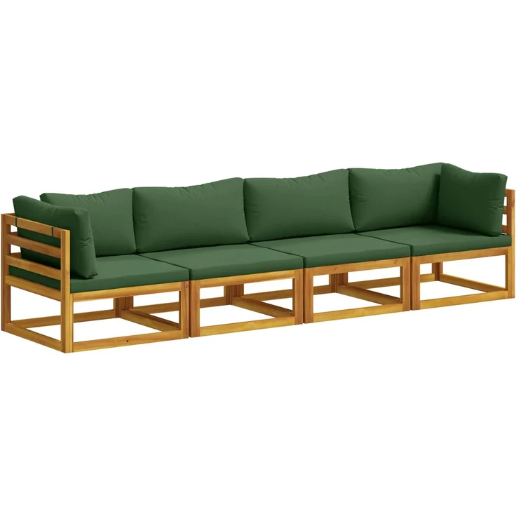 vidaXL Sofa-Set 4 stk. Natur Massivholz Akazie 3417253 – Bild 2