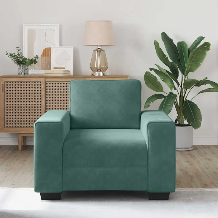vidaXL Sessel Dunkelgrün 100x77x82 cm Samt 4105249 – Bild 2