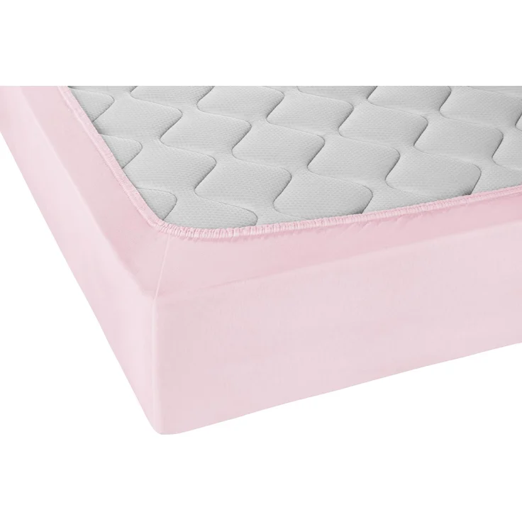 Biberna Jersey-Spannbetttuch, 100 % Baumwolle, Rose, 1x 140x200 cm - 160x200 cm – Bild 2