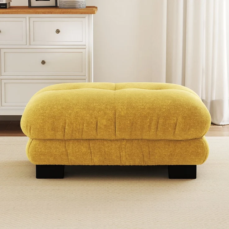Paris Ottoman - Yellow--Gelb--112x68x52cm--YOUDENOVA – Bild 3