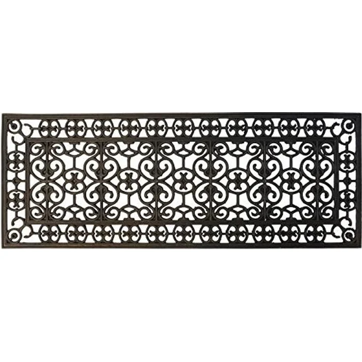 Fußmatte Türmatte Fußabtreter Gummi Filigran Schwarz 45x120cm Ib Laursen 2825-00 – Bild 1