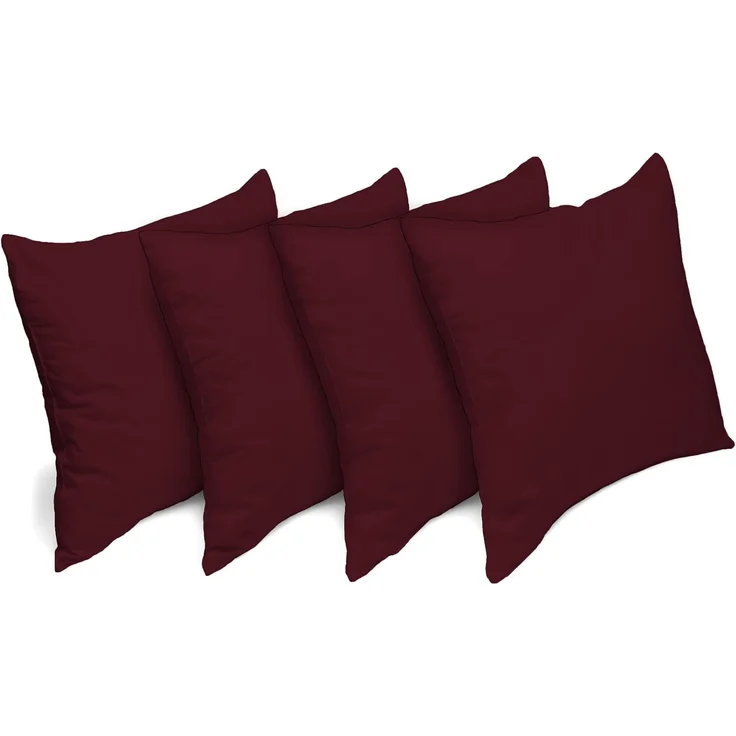 MSS Kissenbezug 4er Set - 40x40 cm - Burgund