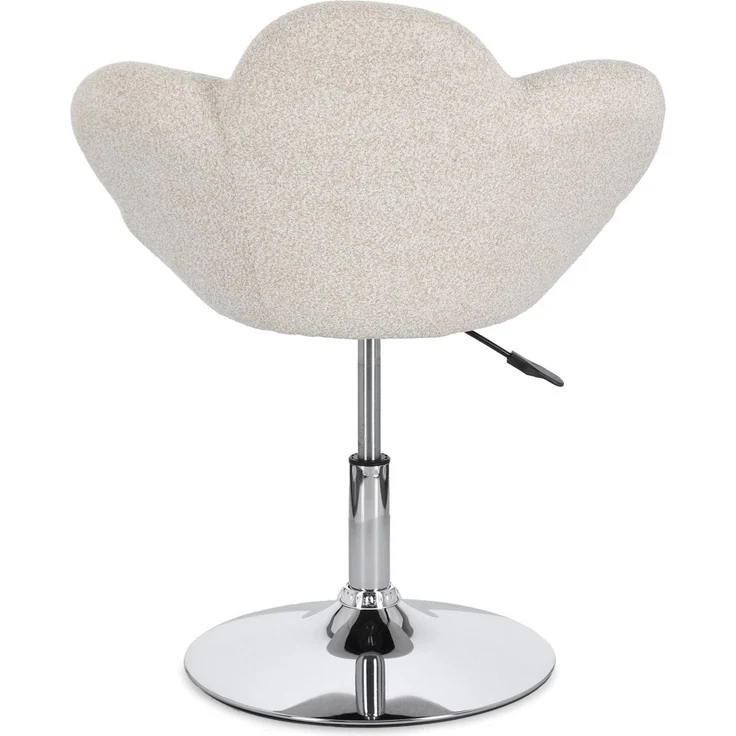Esszimmerstuhl Ruelfu 2er-Set, Stoff und Chrome, modern, höhenverstellbar, beige gepolstert – Bild 4