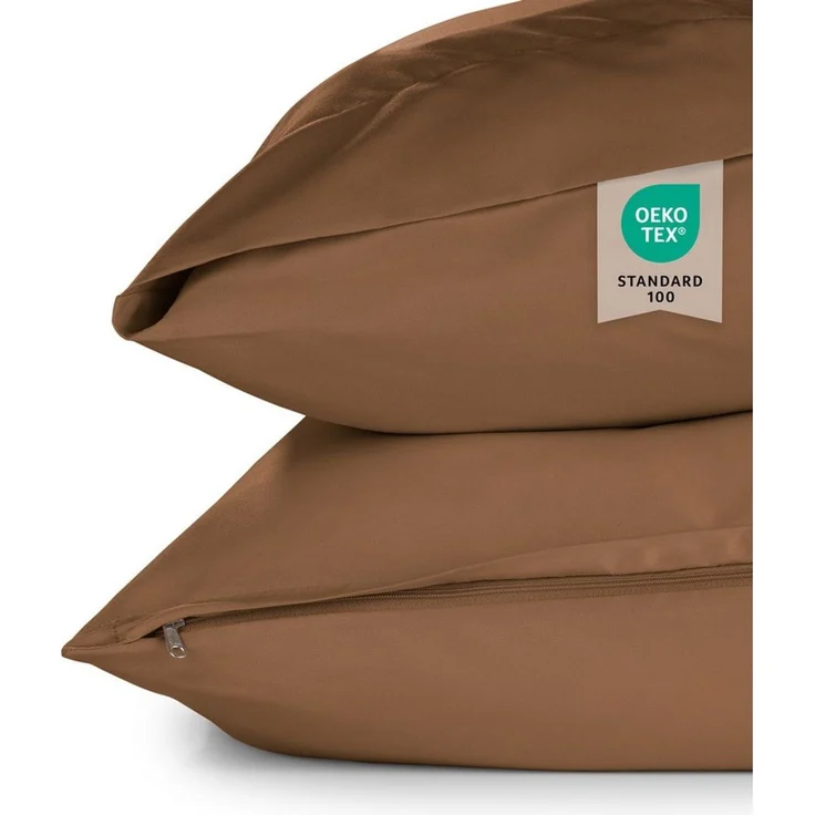 Blumtal Kissenbezüge aus gebürstetem Mikrofaser-Gewebe - Oeko-TEX zert. Kissenbezüge, (2 Stück), mit Reißverschluss oder Verschlusslasche – Bild 2