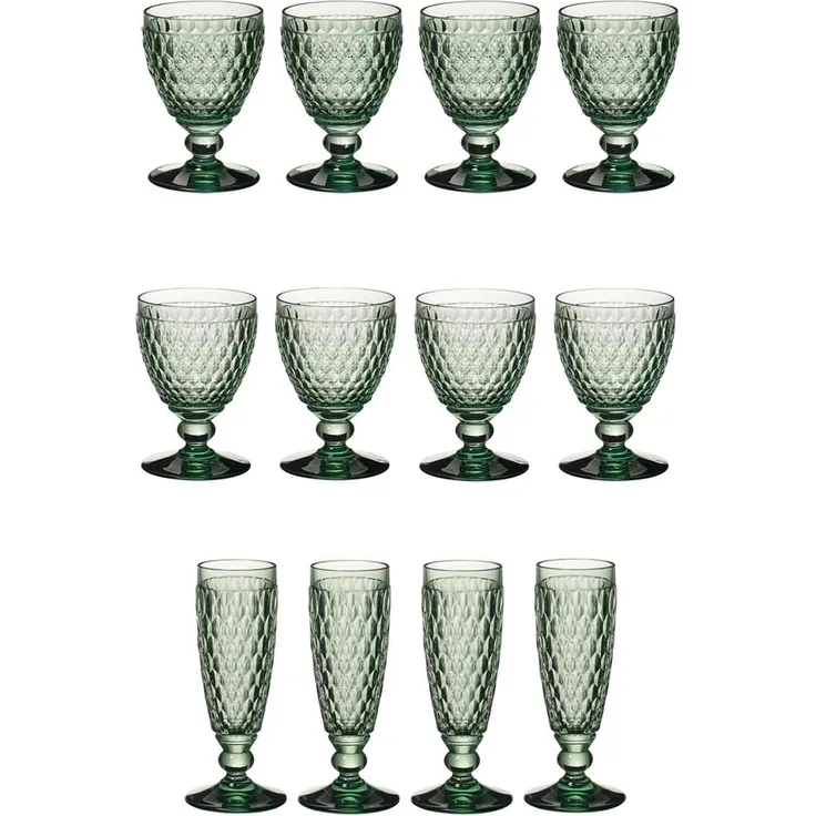 Villeroy & Boch Boston Coloured Weißwein- & Sektgläser Set 12er Set grün