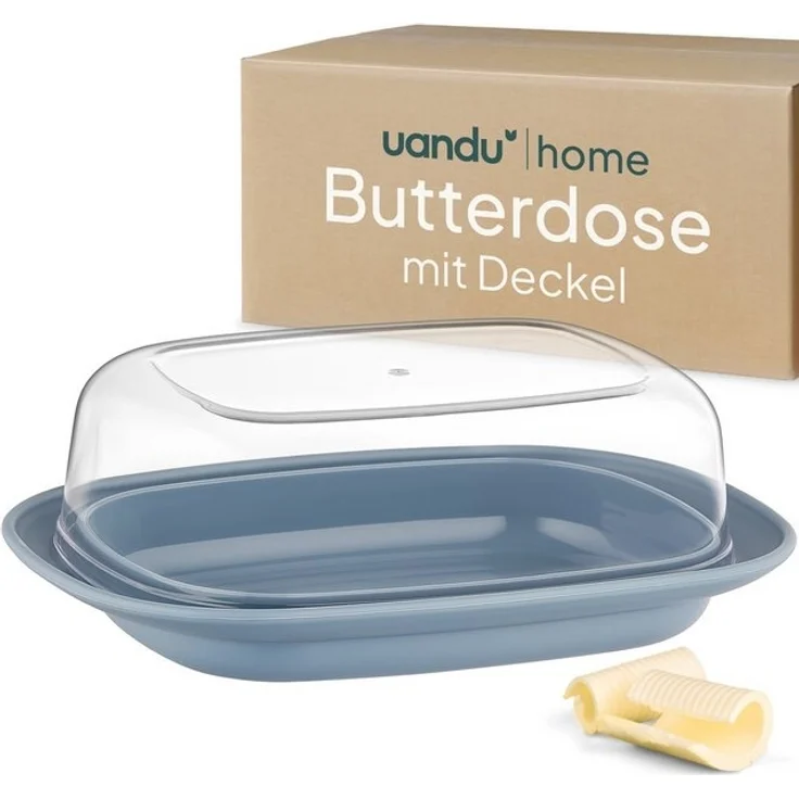 uandu home Butterdose mit Deckel Kunststoff, Butterbehälter, Butter dish, Butterdosen, (Butterschale mit Deckel, Butterdose spülmaschinenfest, Butterbox, Butter Box Dose) – Bild 4