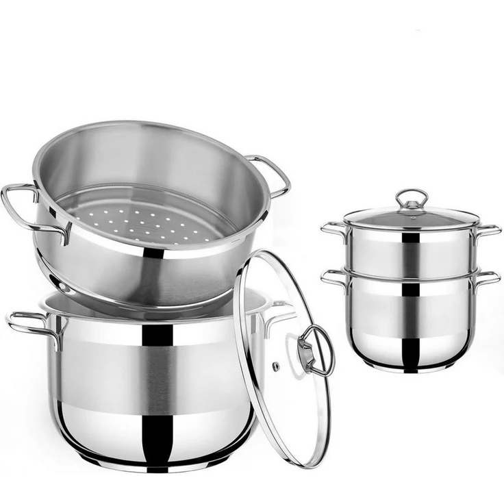 Urban Living Dampfgartopf Couscoussiere Couscous Topf Kuskus Couscoustopf, Edelstahl – Bild 1