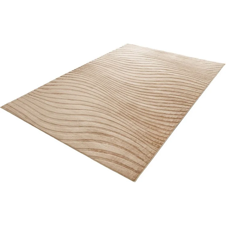 riess-ambiente Designteppich WAVE 230x160cm beiget · Kurzflor-Teppich mit Hoch-Tief-Effekt, rechteckig, Höhe: 10 mm, Wohnzimmer · Indoor · 3D-Effekt · Modern · Schlafzimmer – Bild 5