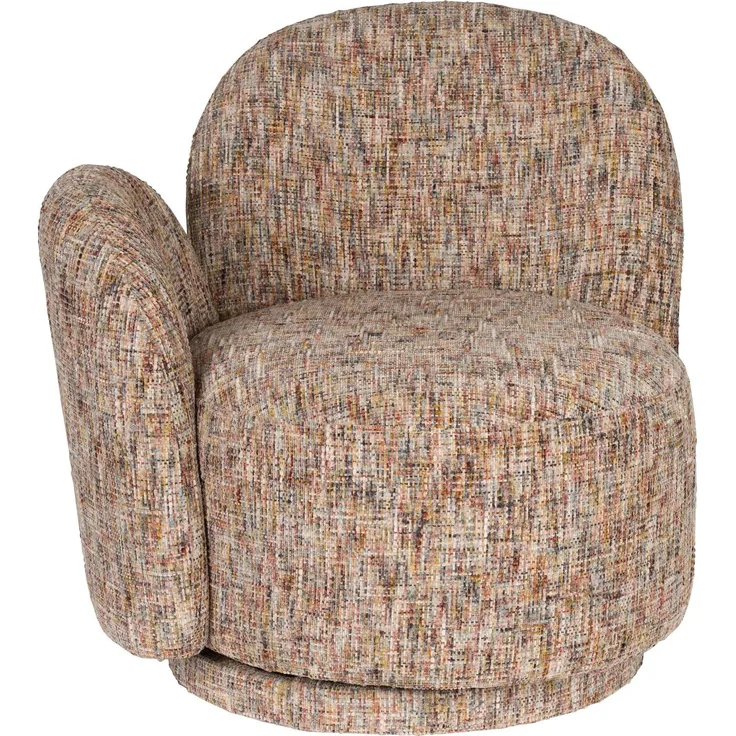 DutchBone Loungesessel Rose, drehbar mit Blütenform in Beige 76x74x76 cm