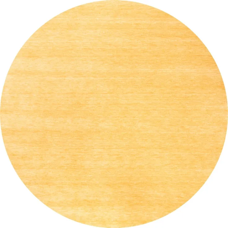 Gabbeh Teppich - Softy - Uni 150 x 150 cm - gold - rund