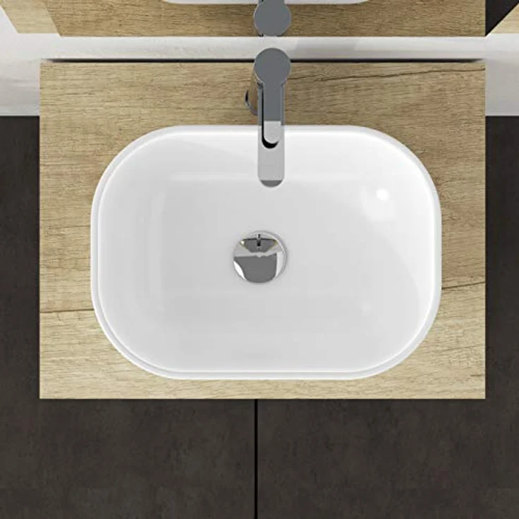 Baikal Badezimmermöbel-Set Duo, inkl. Waschbecken, Wandmontage, mit Keramikwaschbecken, Verschiedene Ausführungen und Maße, montiert. – Bild 6