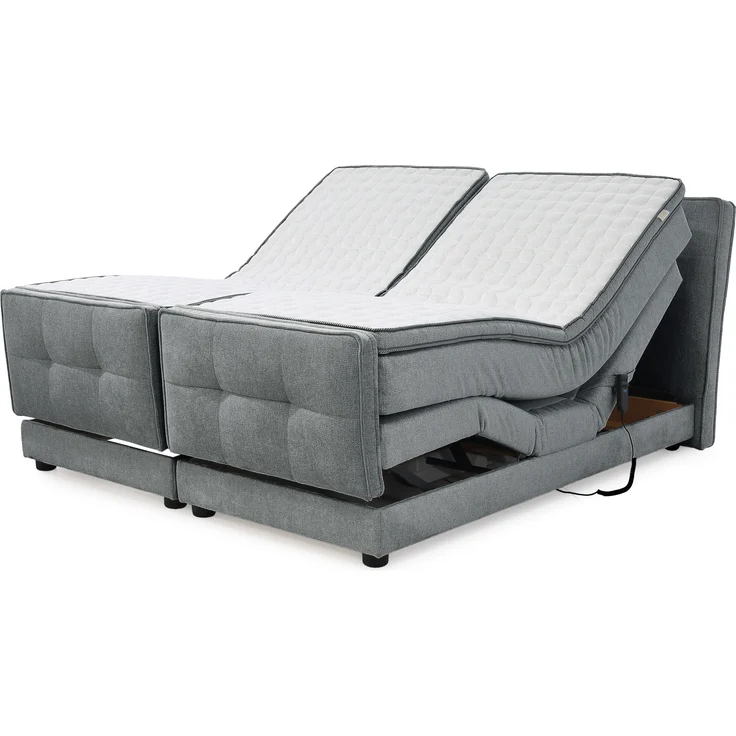 Jockenhöfer 'Paloma' Boxspringbett, 180x200 cm, Mittelstruktur Mittelgrau – Bild 3