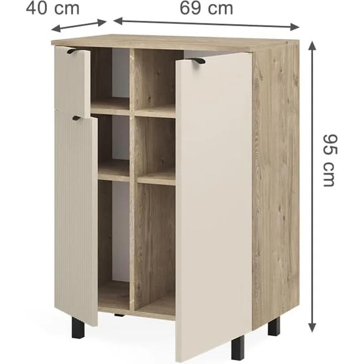 Kommode Puerto Eiche/Cashmere 69x95 cm Vicco – Bild 2
