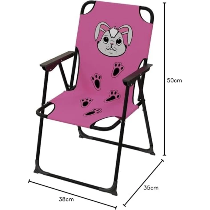 Kinder Campingstuhl Klappstuhl Gartenstuhl Campingstuhl Outdoor Hase – Bild 2