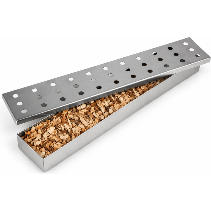 Landmann Räucherbox Edelstahl Smoker Box für Gasgrill & Holzkohlegrill BBQ Zubehör