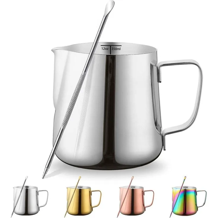 Milchaufschäumer 12oz 350ml Edelstahl Dekorationsstift Cappuccino Latte Art