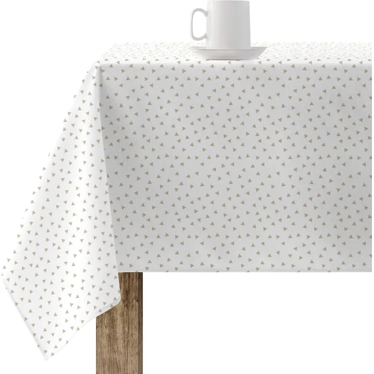 Belum | Tischdecke aus Moka, Nicht Wachstuch, 100 x 140 cm, fleckenabweisend, harzbeschichtet, antibakteriell, Tischdecke aus organischem Stoff, Tischdecke aus 100% Bio-Baumwolle