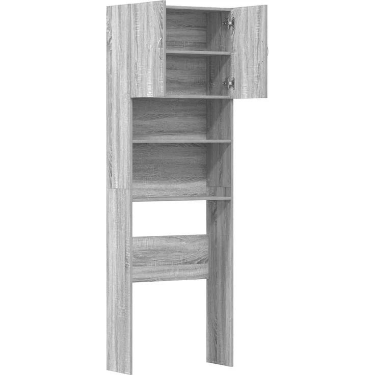 vidaXL Waschmaschinenschrank Grau Sonoma 64x24x190 cm Holzwerkstoff 859132 – Bild 5