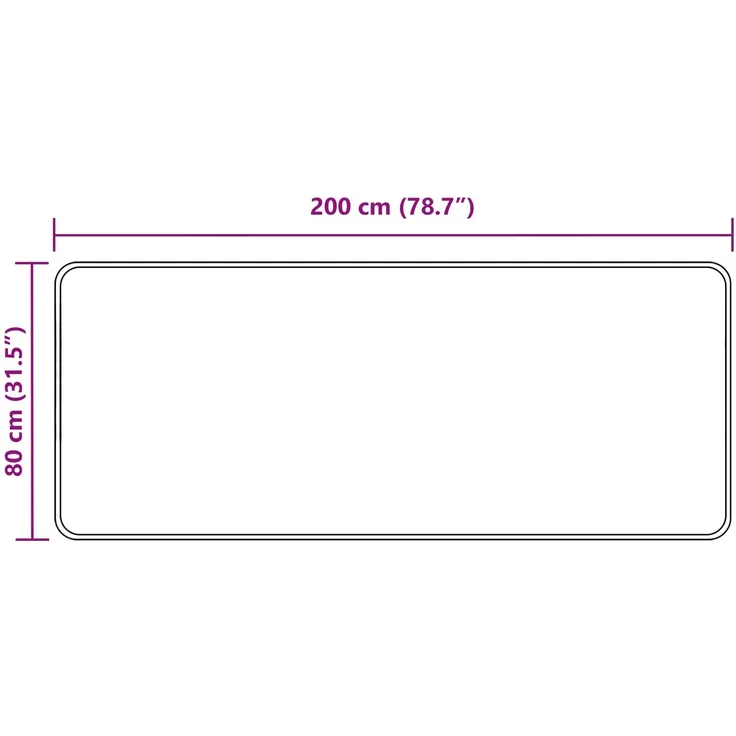 vidaXL Teppichläufer MARSA Grau 200 x 80 cm Polyester und PVC 42023192 – Bild 7