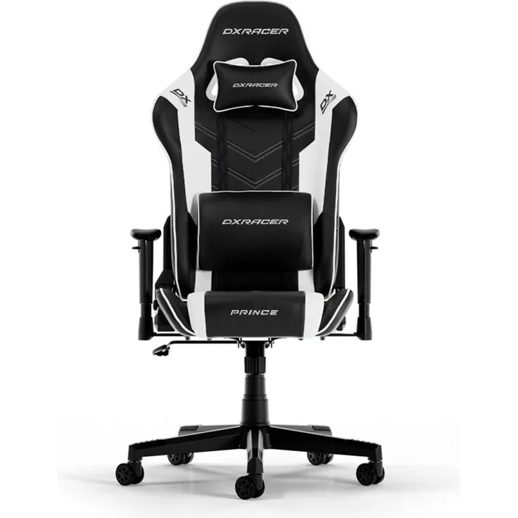 DXRacer (das Orginal) Prince P132 Gaming Stuhl, Kunstleder, Schwarz-weiß, 185 cm