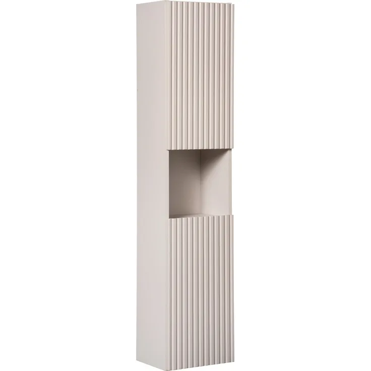 Hochschrank mit 2 Türen (140x25x30cm), Kaschmir matt