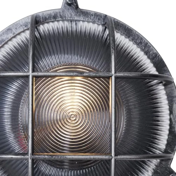 Qazqa Außen-Wandleuchte Nautica, ohne Leuchtmittel, Warmweiß, QAZQA Außen Wand­leuchte, e27, Silber, Aluminium, Industrie – Bild 3