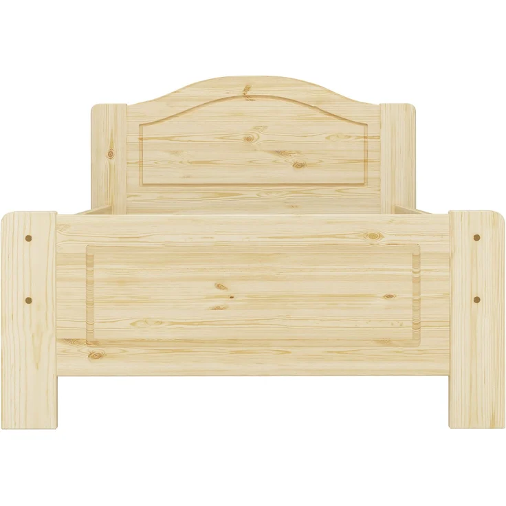 Massivholzbett Einzelbett Holzbett 90x200 Kiefer unbehandelt mit Zubehör V-60.37N-09Rollrost inkl. – Bild 4
