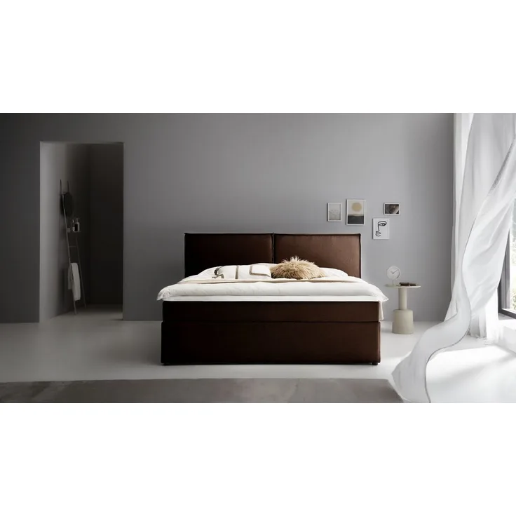 ATLANTIC home collection Boxbett NIKITA, bodentiefes Bett, wahlweise mit Matratze und Topper
