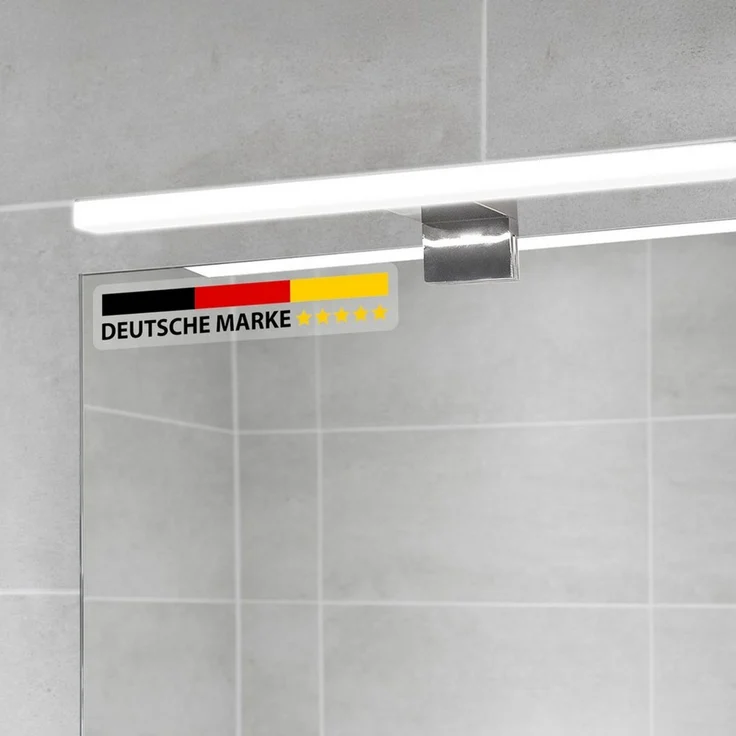 Maxkomfort LED Spiegelleuchte Badezimmer, 30/60cm, schwarz/weiß/chrom/acryl - IP44, LED fest integriert, Neutralweiß, Moderne Badbeleuchtung, Schranklicht, Schminklicht, ohne Schalter – Bild 3