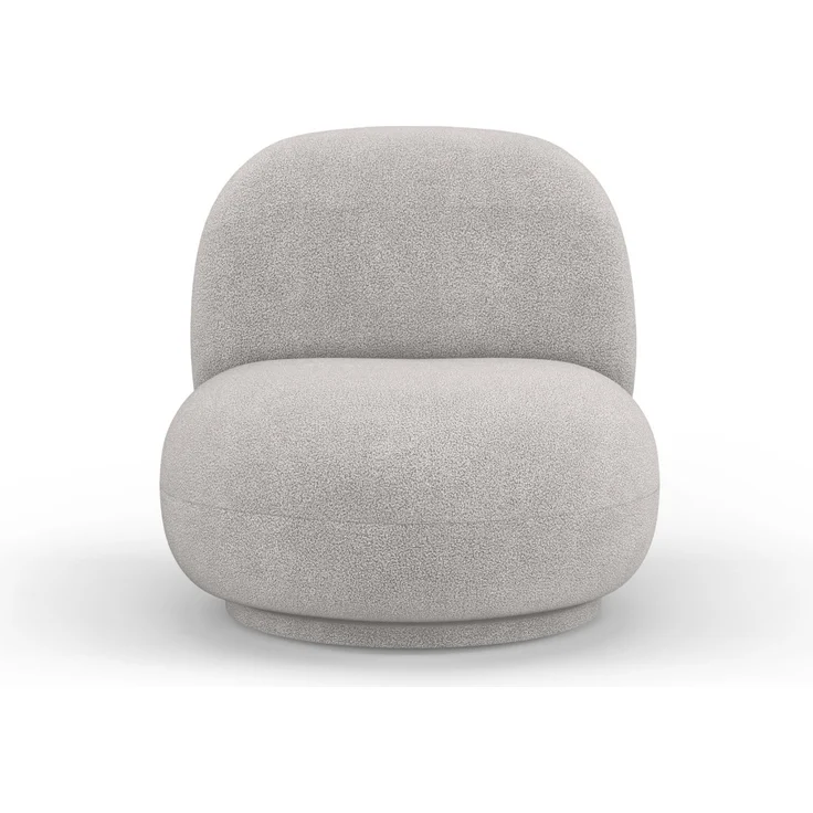 Micadoni Drehbarer Sessel Chuck Boucle Hellgrau – Bild 1