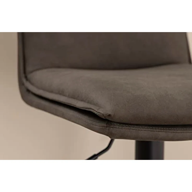 MID.YOU Barhocker, höhenverstellbar und 360° drehbar, Webstoff Braun, Metallgestell, 44x107x53 cm – Bild 11