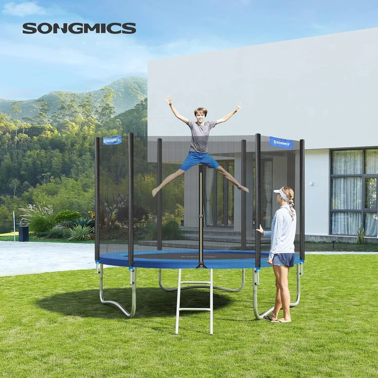 SONGMICS Trampolin Randabdeckung, 100% UV-beständig, Reißfest, PVC, Blau, 305,0 cm – Bild 2