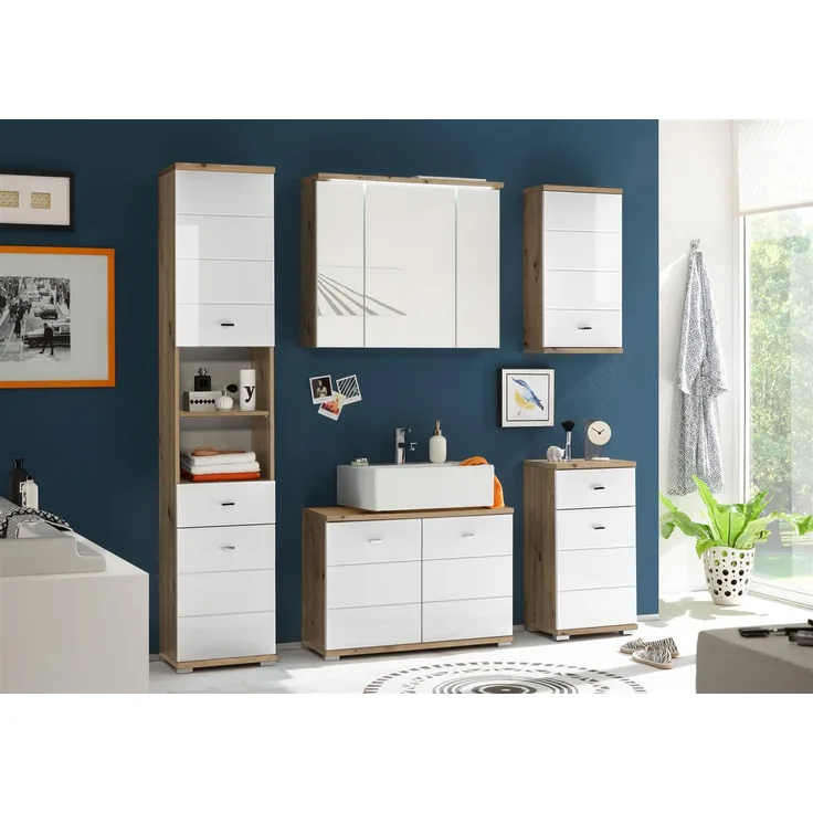 Badezimmer-Set >Peter< in Artisan aus MDF - 176x190x30cm (BxHxT)