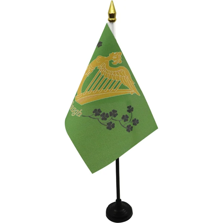AZ FLAG - Tischflagge Irland Erin Go Bragh - 15x10 cm Goldene Splitze - Erin Go Braugh Tischfahne 10x15 Cm - Flaggen