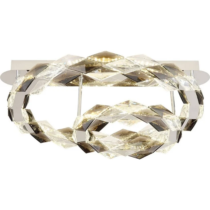 GLOBO LIGHTING LED Deckenleuchte, LED-Leuchtmittel fest verbaut, Neutralweiß, Deckenlampe Deckenleuchte Wohnzimmerlampe LED Kristalllampe rauch – Bild 1