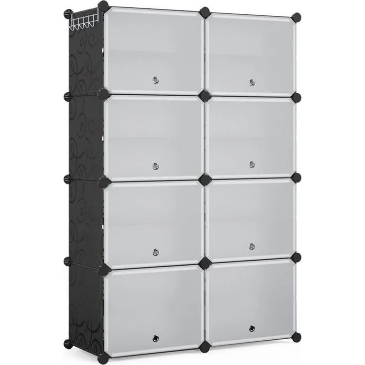 Mondeer Schuhschrank Schuhschrank (8 Fächer) mit Tür, Staub- und Wasserabweisend, für 20-42 Paar Schuhe