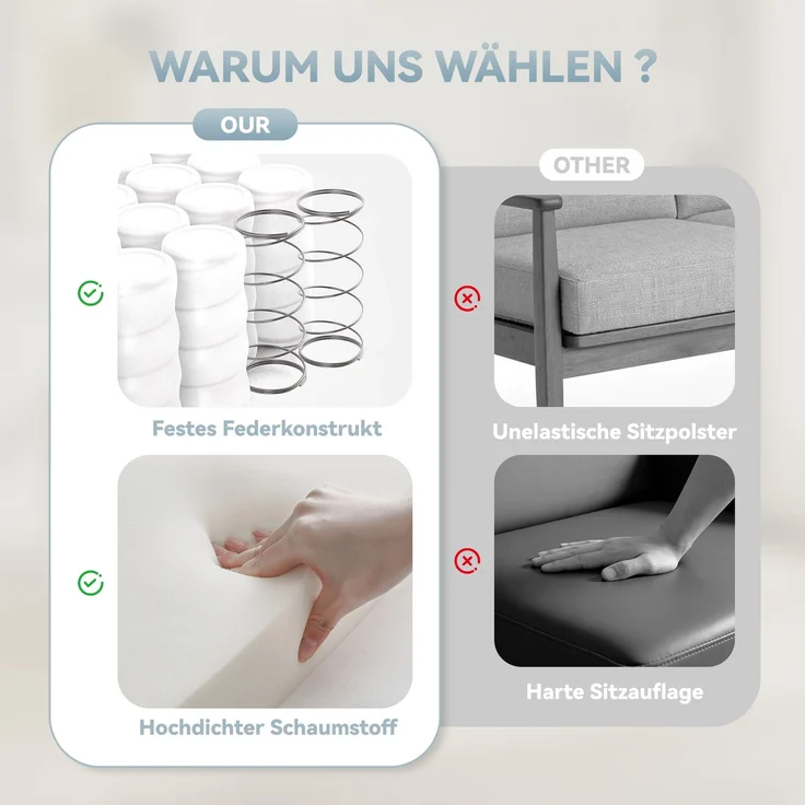 LVHOM Schlafsofa mit LED & USB, Chaiselongue mit Becherhalter & Stauraum, großes Einzelsofa bis 300kg belastbar, inkl. 3 Kissen, 129x170cm, Grau – Bild 8