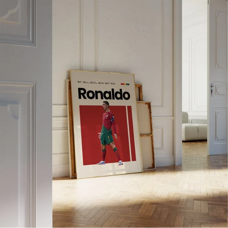 JUSTGOODMOOD Poster Premium ® Christiano Ronaldo Poster · Portugal Trikot · ohne Rahmen – Bild 3