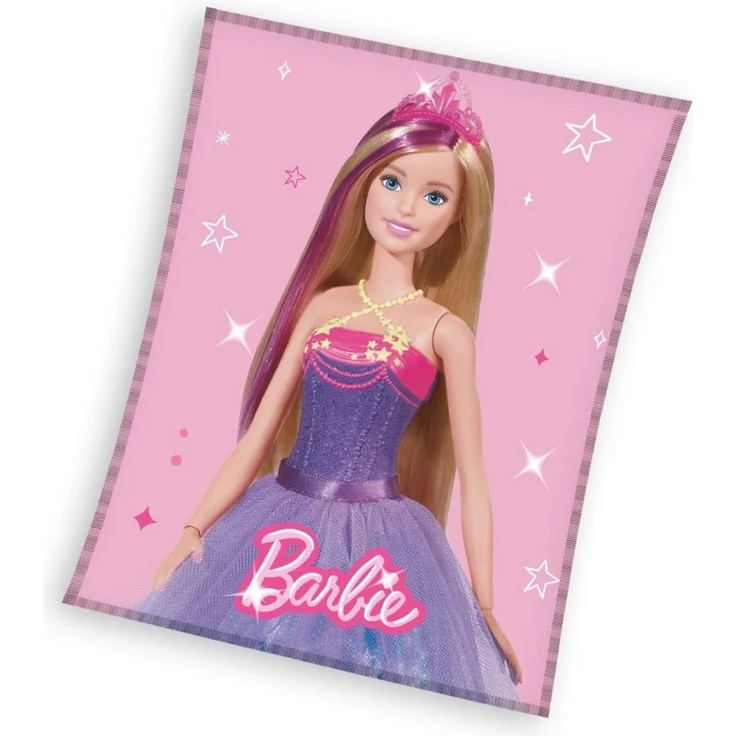 Kinderdecke Barbie Coral Fleecedecke Kuscheldecke 150 x 200 cm, Barbie – Bild 3