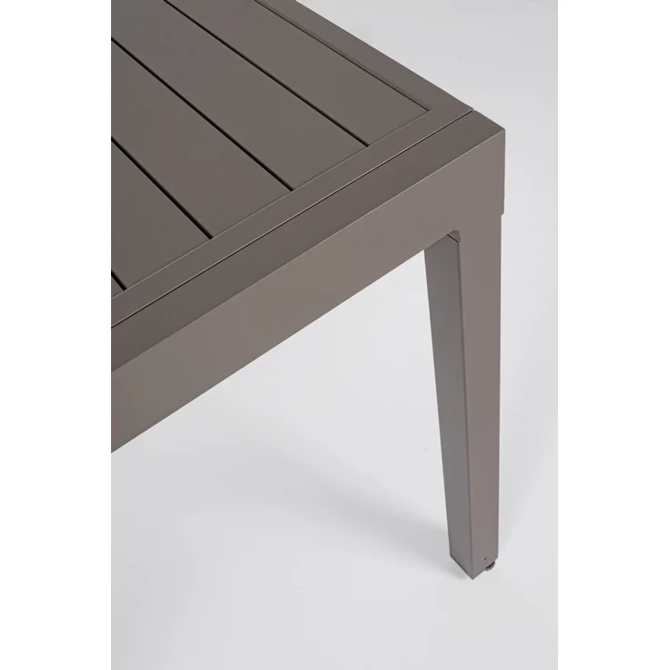 Gartenesstisch Pelagius aus Aluminium, ausziehbar und wetterfest, Coffee braun, für 8-10 Personen – Bild 9