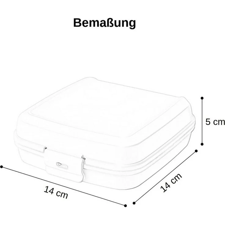 Engelland Lunchbox Brotdose mit Klickverschluss, Kunststoff (BPA-frei), (Vorteils-Set, 3-tlg, Ideal für Schule, Kindergarten und Arbeit), BPA frei, robuster Kunststoff, spülmaschinengeeignet – Bild 4