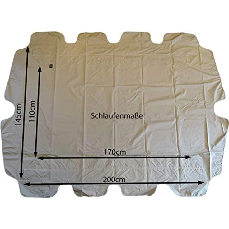 Hollywoodschaukel Dachbezug 200x145 cm Beige Wasserdicht | Universal Ersatzdach Gartenschaukel 3 Sitzer | UV 50 Schaukel Dach Ersatz Bezug – Bild 4
