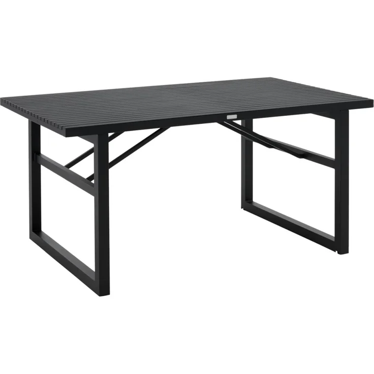 Gartenesstisch Vevi von Brafab aus Aluminium, modern, schwarz, für 4–6 Personen, 160x90 cm